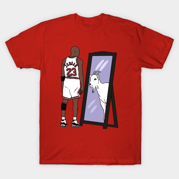 Michael Jordan Mirror GOAT T-Shirt by rattraptees